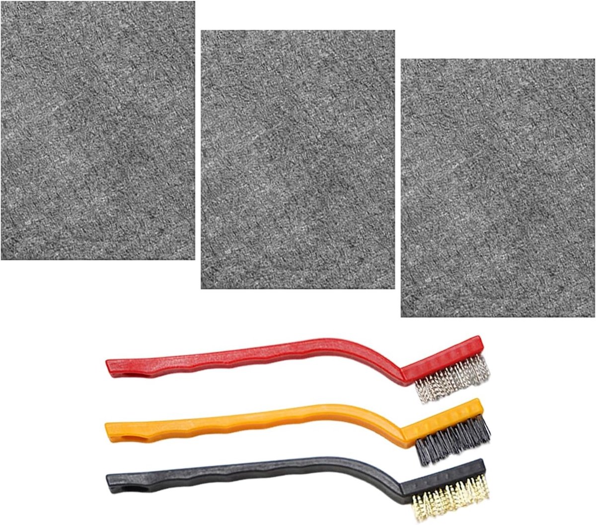 Set van 3 Glaspoetsdoeken en Gootsteenolie-Reinigingsborstels, Vezelabsorberende Lappen en Multifunctionele Keukenaccessoires voor een Stralende Keuken.