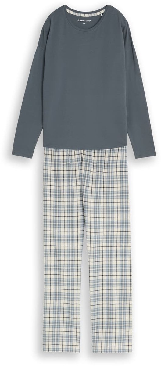 Tom Tailor - Pyjamaset met ruitjespatroon - Maat 36 - green-medium-check