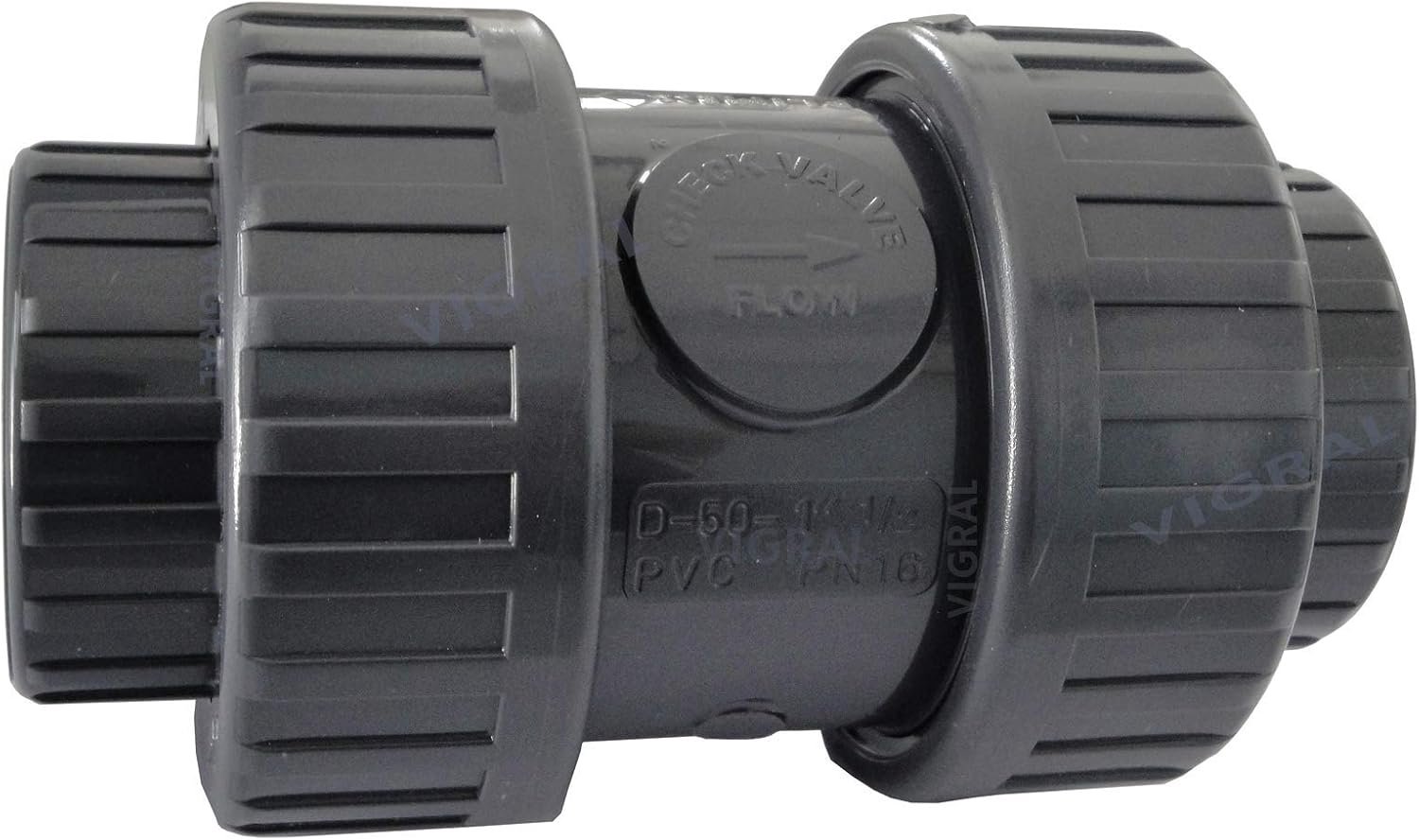 PVC terugslagklep 40mm - lijmsleeve - veerbelast - ideaal voor vijvers en irrigatie - ShopVlot