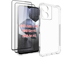 Case Compatible with HMD Aura 2/HMD Key/HMD Arc 4G, Ultra-thin Protective Cover Soft TPU Clear Case with 2 Pack Screen - ShopVlot