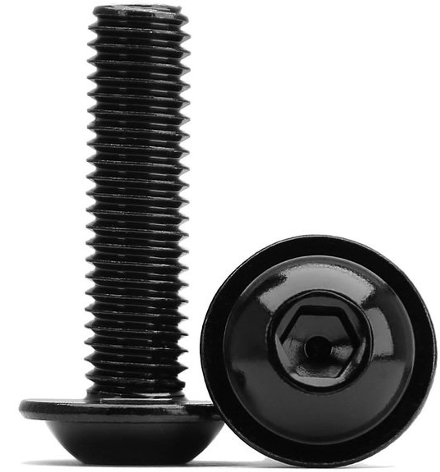 Lenskoppen Schroeven - Binnenzeskant Schroeven - Machines Meubels - Roestvrij Staal - M8 x 60 mm - Zwart