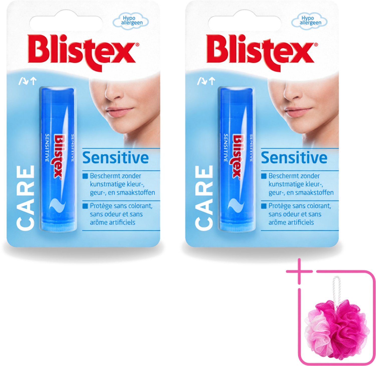 2 x Blistex - Lippenbalsem - Zonder Kleur, Geur & Smaakstoffen - Bulkverpakking - Lippenbalsem - Douchemop - Gevoelige lippen