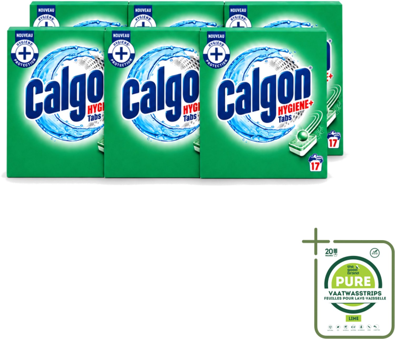 6 x Calgon - Ontkalkingsmiddel - 221 g - 17 Capsules - Grootverpakking - Vaatwasstrips - Ontkalken Wasmachine - Kalkaanslag - Wasmachine Reinigen - Wasmiddel - Wasmachine Beschermen
