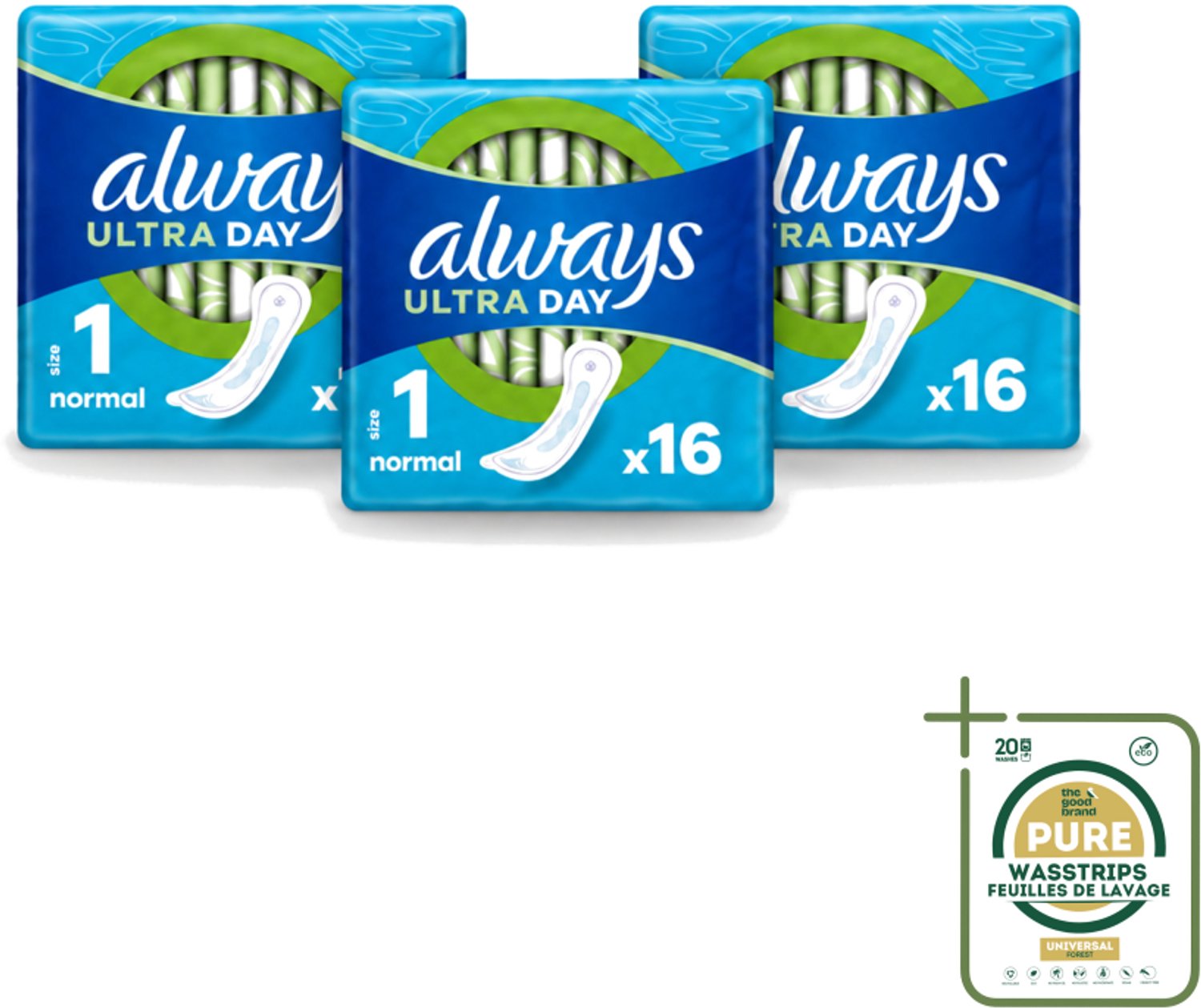 3 x Always – Maandverband – Ultra Normal – 16 Maandverbanden - Maandverband Normaal - Menstruatie Bescherming - Dagelijks Maandverband - Ultra Normaal Maandverband - Droge Maandverband