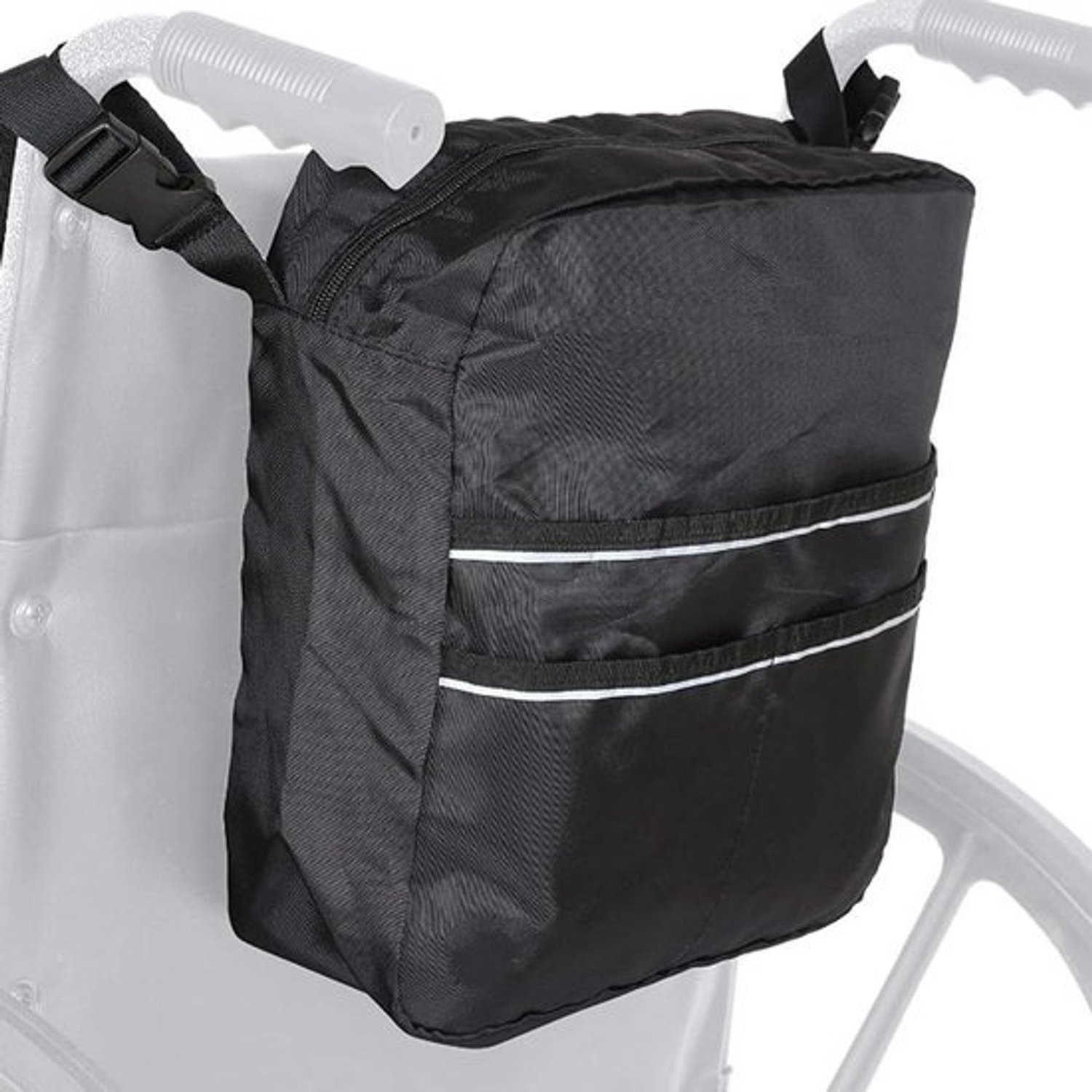 Rolstoel Opbergtas - Scooter tas - Buiten Reizen - Reflecterende Veiligheid - 12 x 4.5 inch - Zwart