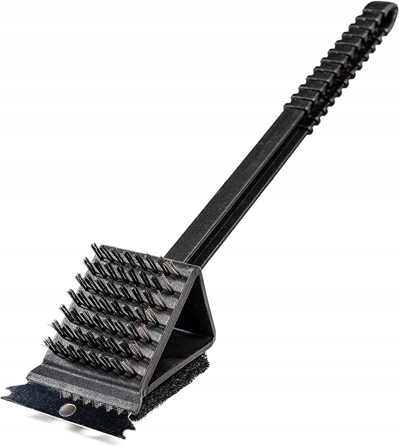 3-in-1 Grillborstel met Schraper voor Gietijzer