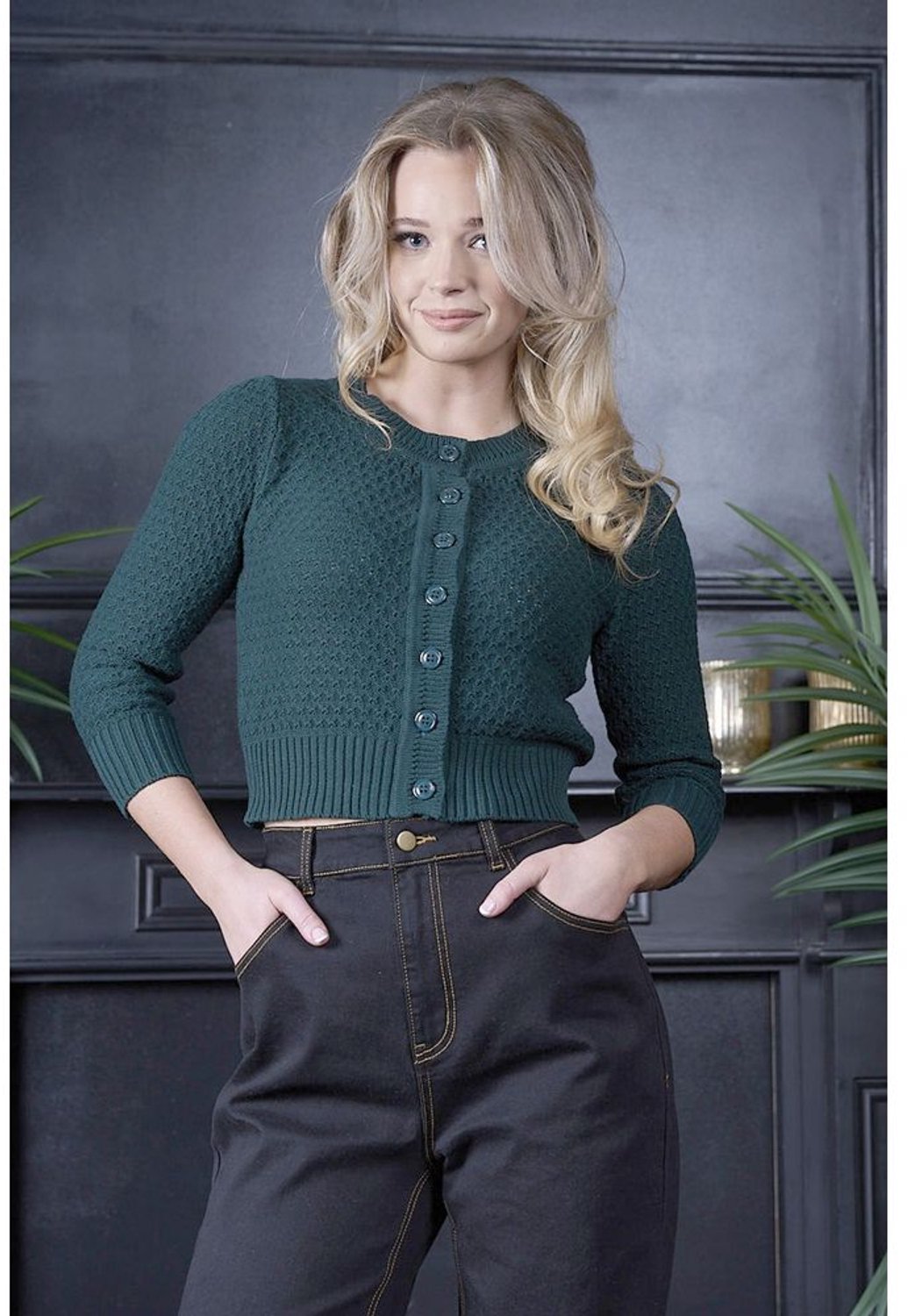 Banned - Fara Cardigan - XL - Donkergroen