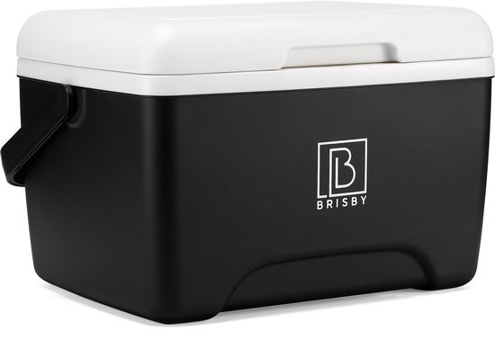 Brisby Koelbox - Frigobox - 8L - Zwart - Tot maximaal 40 uur isolatie - Incl. 2 dikke koelelementen van 450ml - Met koelelementen vergrendeld in deksel en Brisby 500ml Zwarte Dubbelwandige Thermosfles van Brisby — afbeelding 5