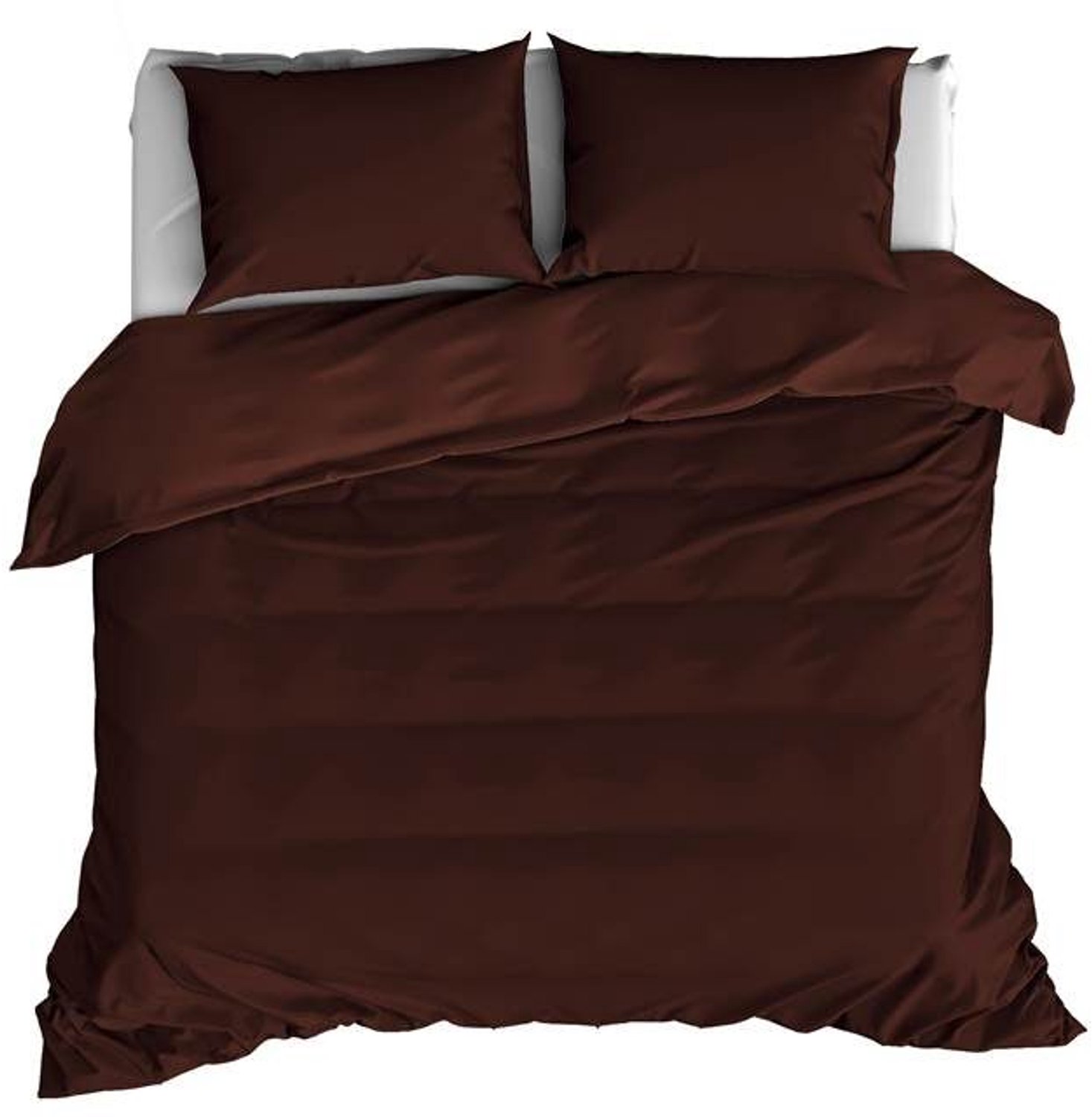 De Witte Lietaer Olivia Dekbedovertrek - Extra breed - 260x200/240 cm - Espresso