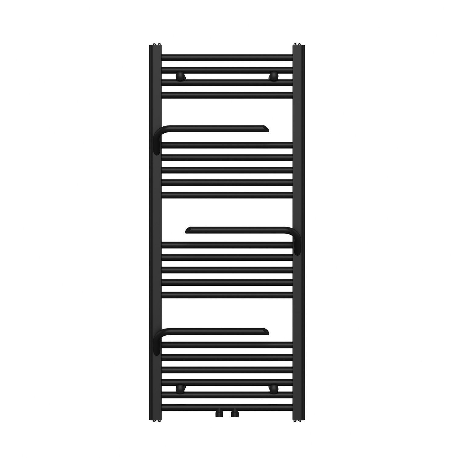 BELRAD Handdoekradiator met handdoekhouder - 1200x500mm - Mat zwart