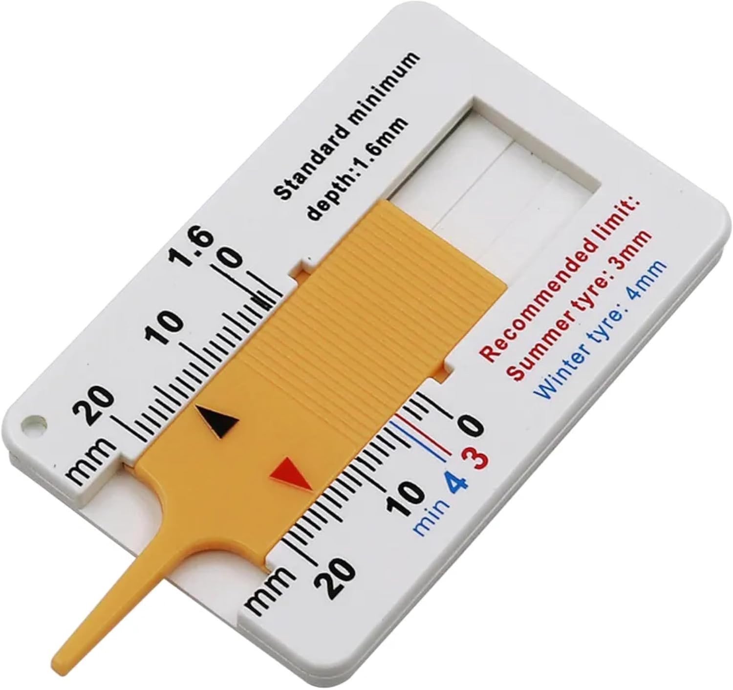 Banddieptemeter - Kunststof - 0-20 mm - Draagbare Profielmeter voor Voertuigen