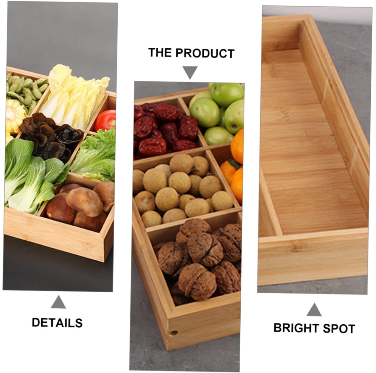 Lade Organizer - Sorteerdoos met 9 Vakken - Bamboe Theedoos - Opbergbakjes Klein - Bureau Accessoires - Sieraden Opberger - Kralendoos Hout - Keukenlade Indeling - Hobby Materialen Bakje - Vakjesdoos - Ladeverdeler - Duurzaam - Houtkleur - 1 Stuk — cadeau in Cadeau-ideeën - foto 3