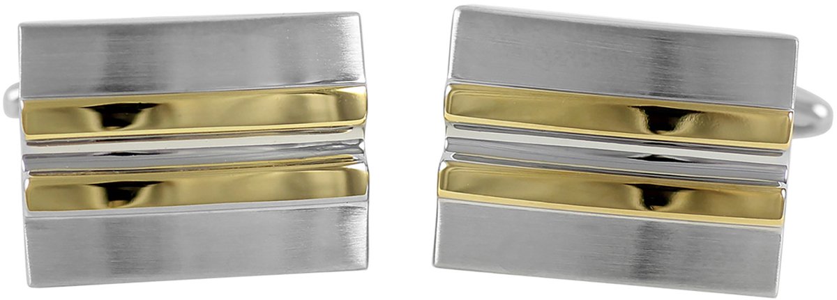 LINDENMANN heren manchetknopen tweekleurig - bicolor