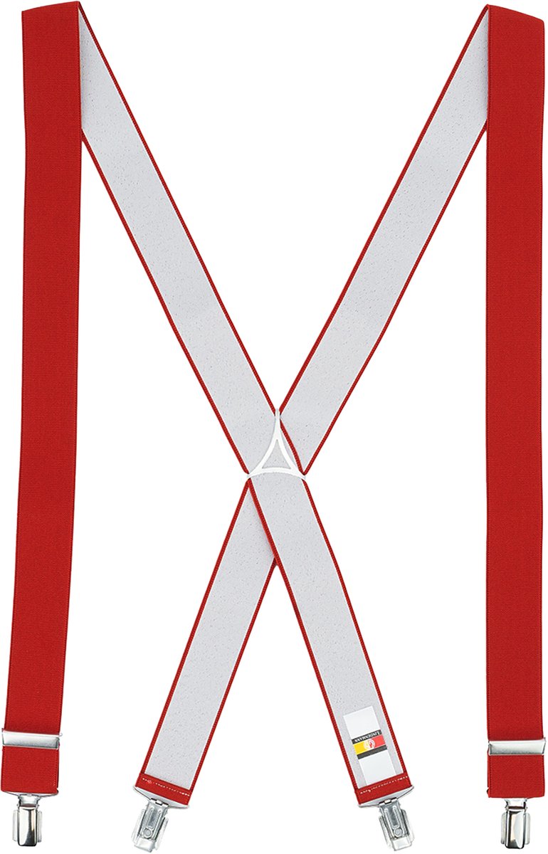 LINDENMANN heren bretels X-vorm - rood
