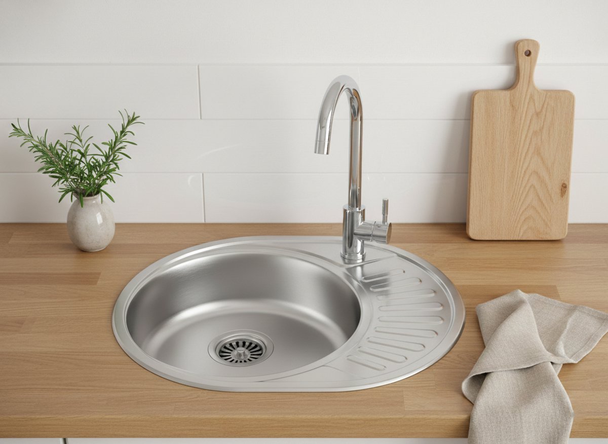 FAIZEE HOME RVS Spoelbak Keuken – Inbouwspoelbak Zilver – Diverse Maten en Modellen 57×45 cm Met kraan