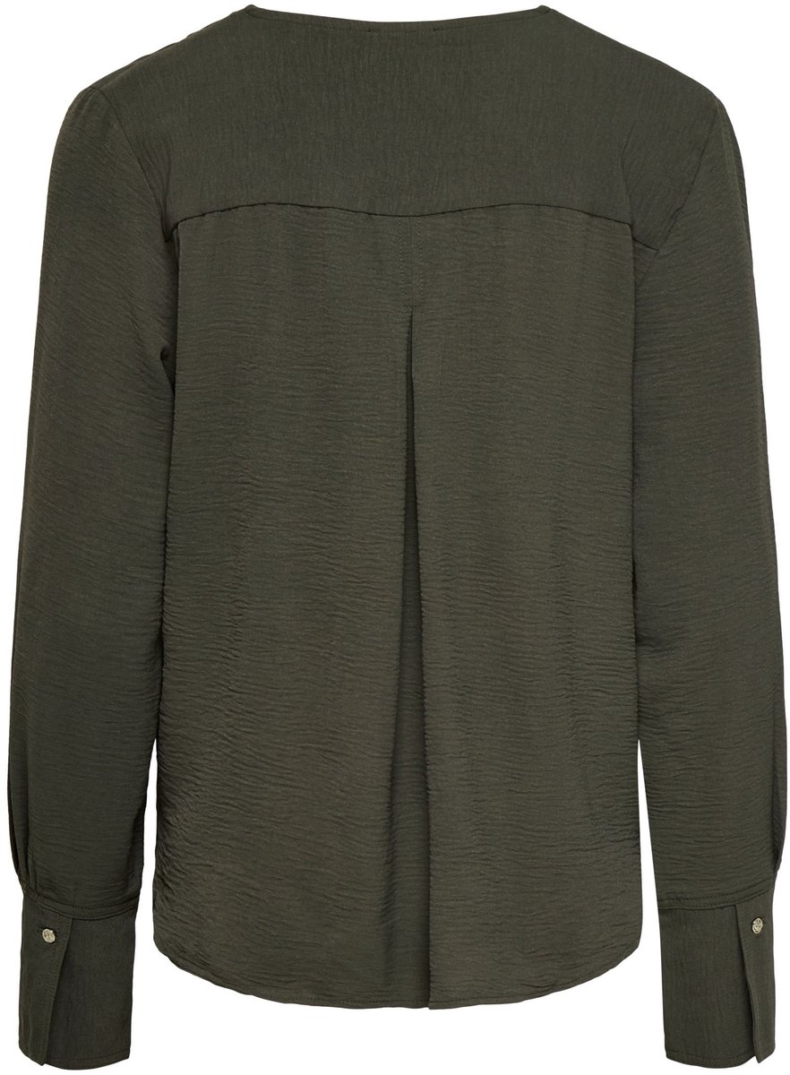 Jacqueline de Yong Blouse Jdylion L/s V-neck Top Wvn 15376607 Black Olive Dames Maat - XS