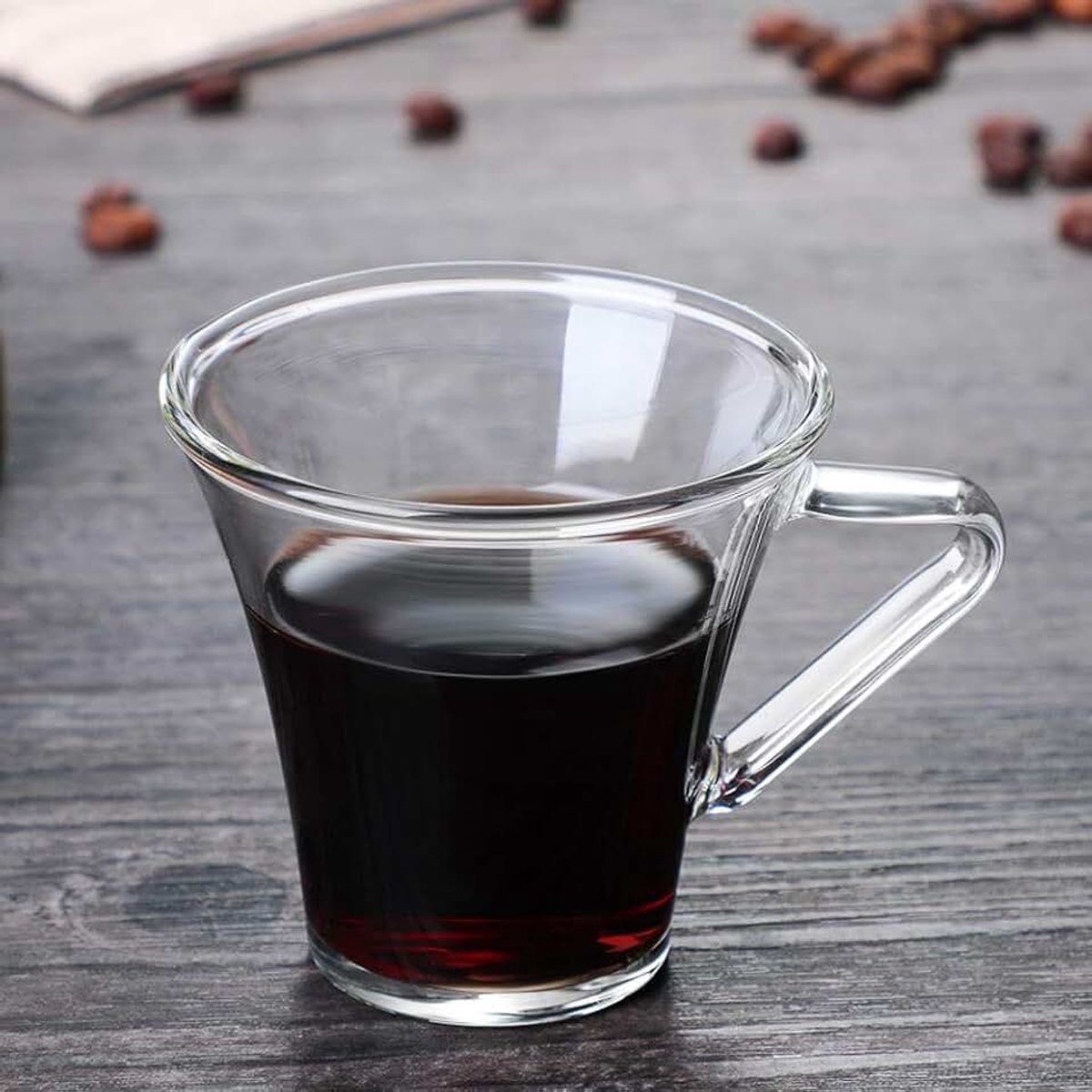 150 ml, melkbeker, borosilicaatglas, cappuccinoglazen, hengsel, thermoglazen, theeglazen, maatbeker, klein melkkopje, doorzichtig, drinkglazen, herbruikbare latte glazen sapglazen