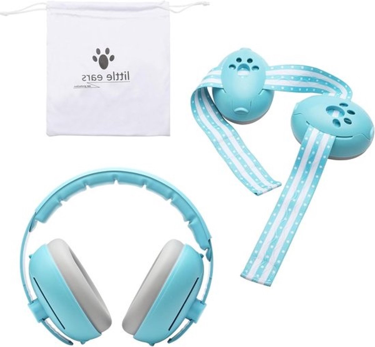 Baby-oorkappen voor geluidsbescherming - 2-in-1 earmuffs met verstelbare hoofdband