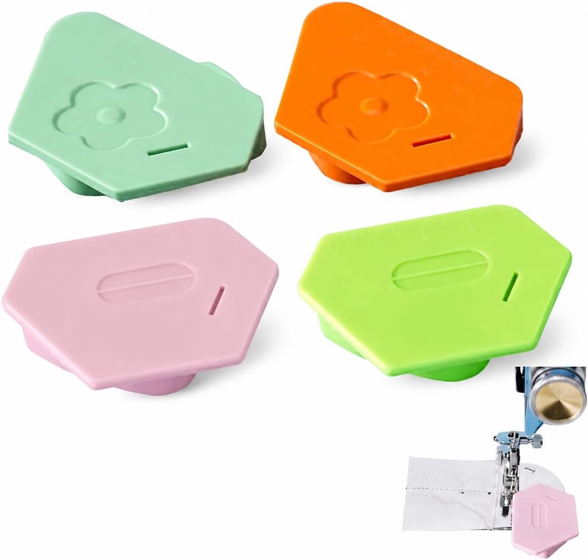 Naaigids, Magnetische Naairegels voor Naaimachine, Set van 4, Onregelmatige Vormen, Lichtgewicht, Diverse Kleuren, Makkelijk te Gebruiken voor naaimachine beginne