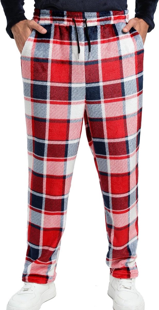 Herenpyjamabroek van fluweel voor herfst en winter