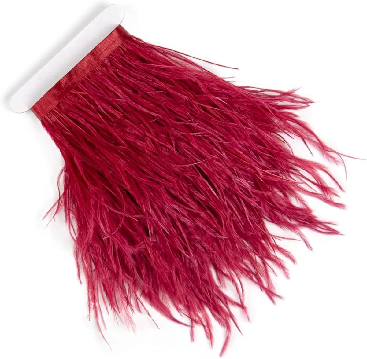 3 Yards 10-15cm Bourgondische Struisvogelveren Trim Fringe voor DIY Jurk Naaien Ambachten Kostuums Decoratie