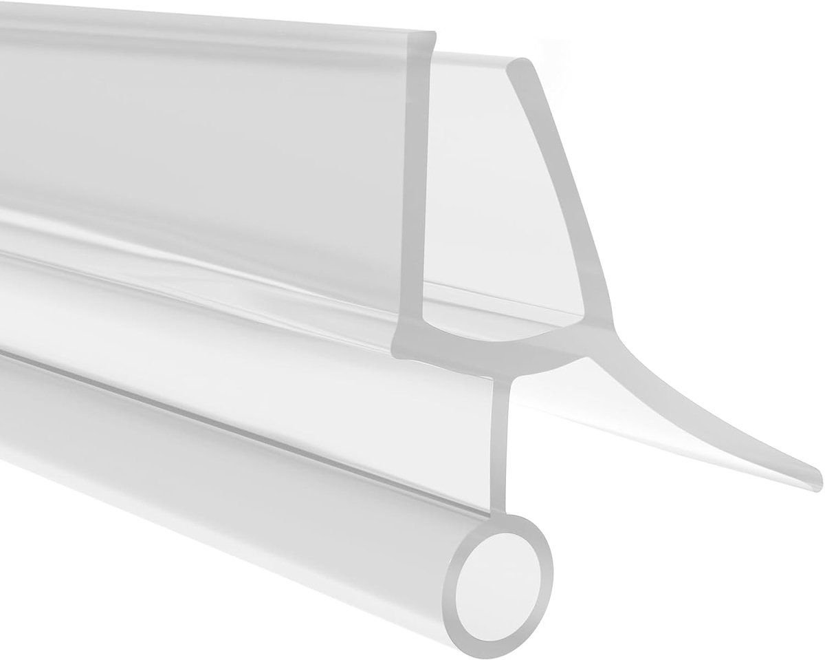 Afdichting voor 8-10 mm glas en douchedeuren, te combineren met een douchestrip