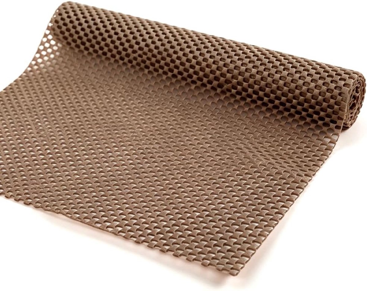 30 x 600 cm, antisliponderlegger van pvc, multifunctioneel, antislip, lademat, op maat te snijden, voor laden, auto, kofferbak, kasten, keuken, camper, plank, pallet (bruin)