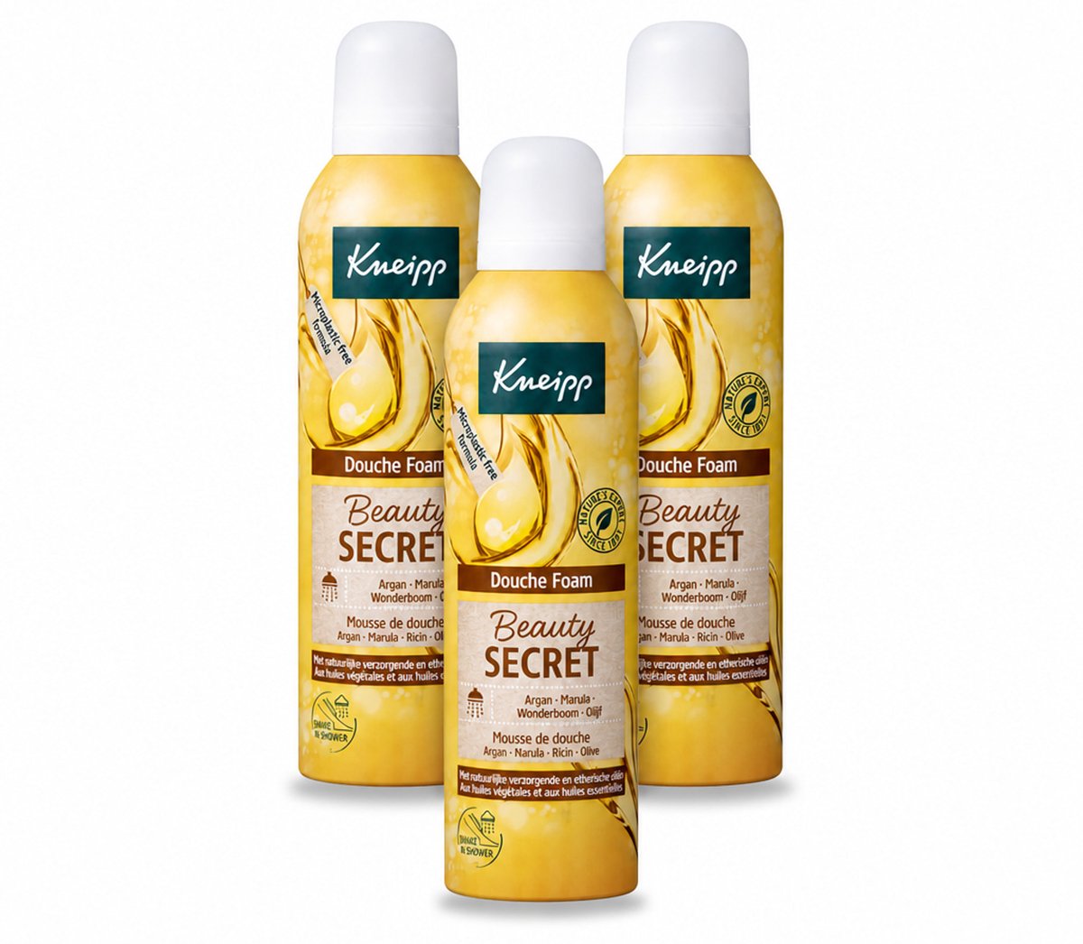 3 x Kneipp - Douche schuim - Beauty Secret - 200 ml - Voordeelverpakking - 3 stuks