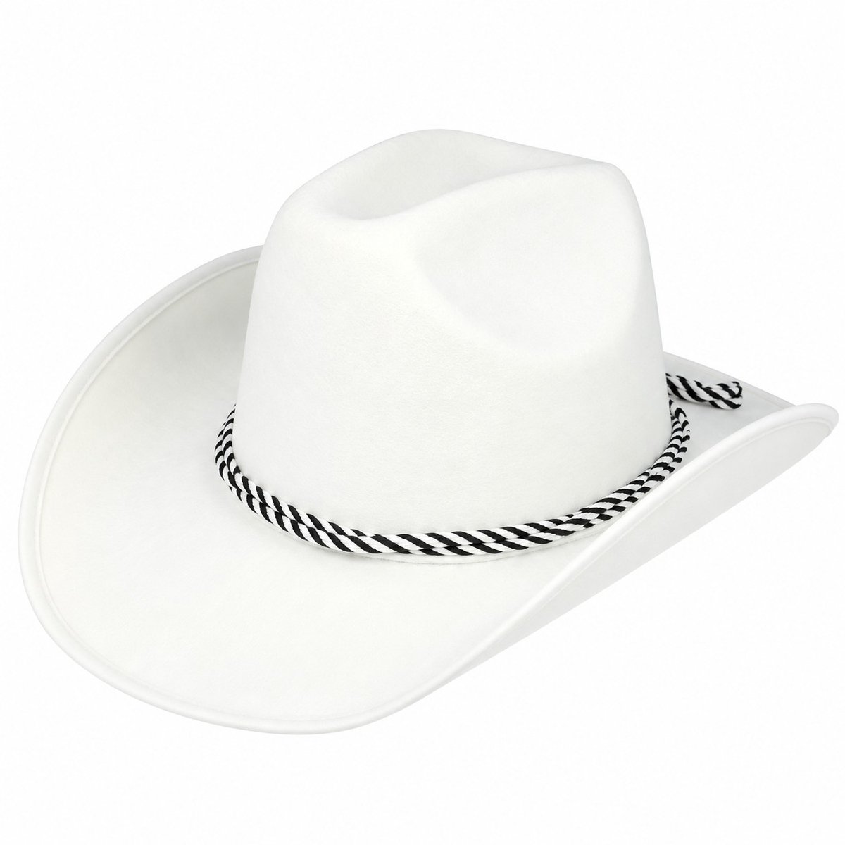 Haarsoires Cowboyhoed - Western Hoed - Vilt - Wit - Cowboy Hoed - Dames & Heren - Festival Carnaval Themafeest