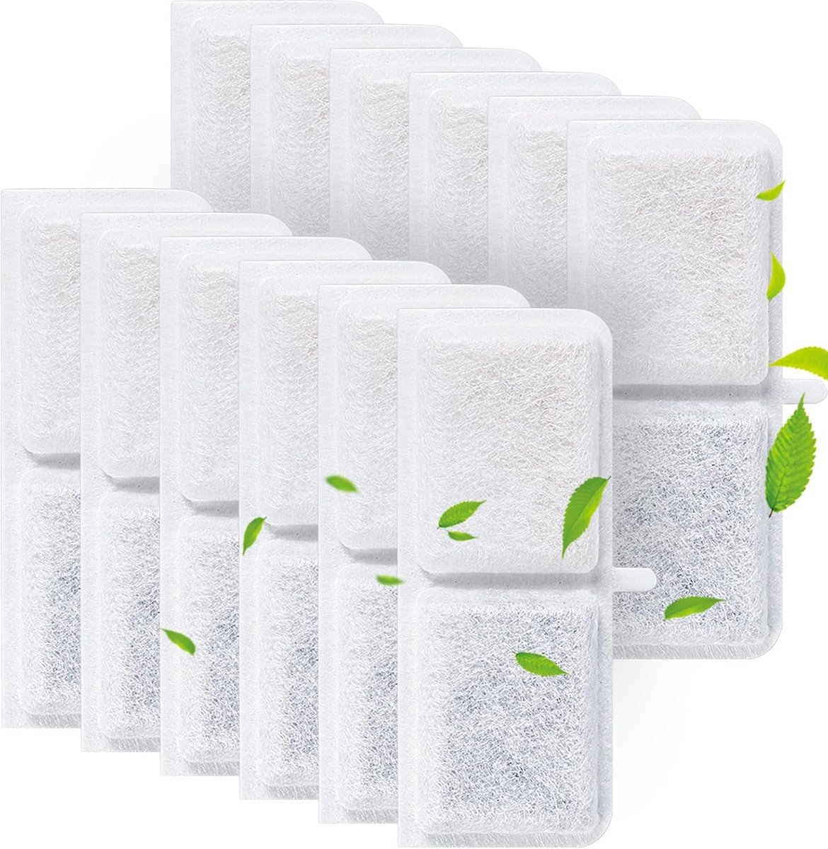 12 stuks kattenfonteinfilter, drinkfonteinfilter voor 3,2 l op batterijen werkende kattenfontein met bewegingsmelder, reservefilter, waterfontein voor katten