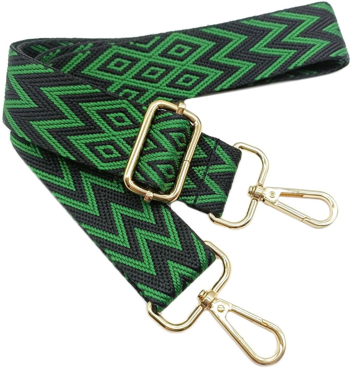 Schouderriem, verstelbaar, groen, handtasriem, vervanging, universele reserveband met gouden gesp voor dames, handtas, schoudertas, accessoires, 704