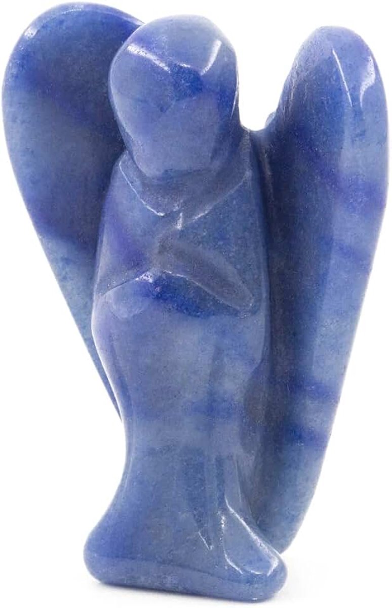 Aventurijn engelfiguur klein, beschermengel, figuur geluksbrenger, kristallen, helende stenen, beschermengel, geluksbrenger, 3,8 cm