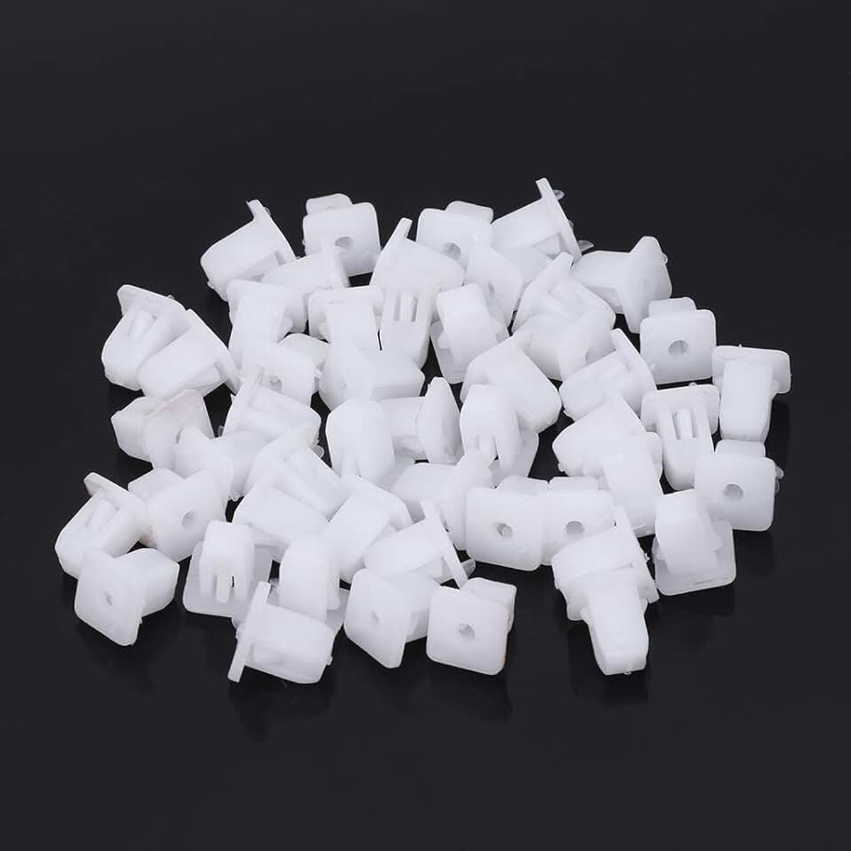 Stks Wit Vierkant Auto Lichaam Plastic Push Pin klinknagel bevestigingsmiddelen Trim Moulding Clip