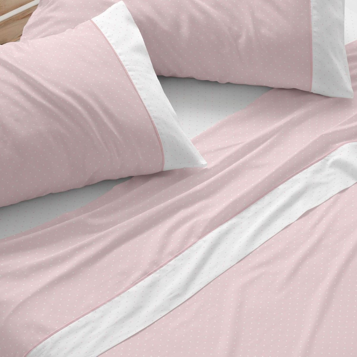Blanco Beddengoedset, 80 cm brede bedden (+ beschikbare maten), design 238, kleur koraal (80 x 190/200 cm)