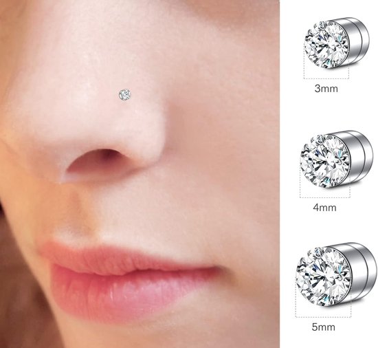Neusring nep neus piercing nep neus stud chirurgisch staal nep helix tragus oorbellen nep nep piercing geen piercing sieraden voor vrouwen mannen — afbeelding 5