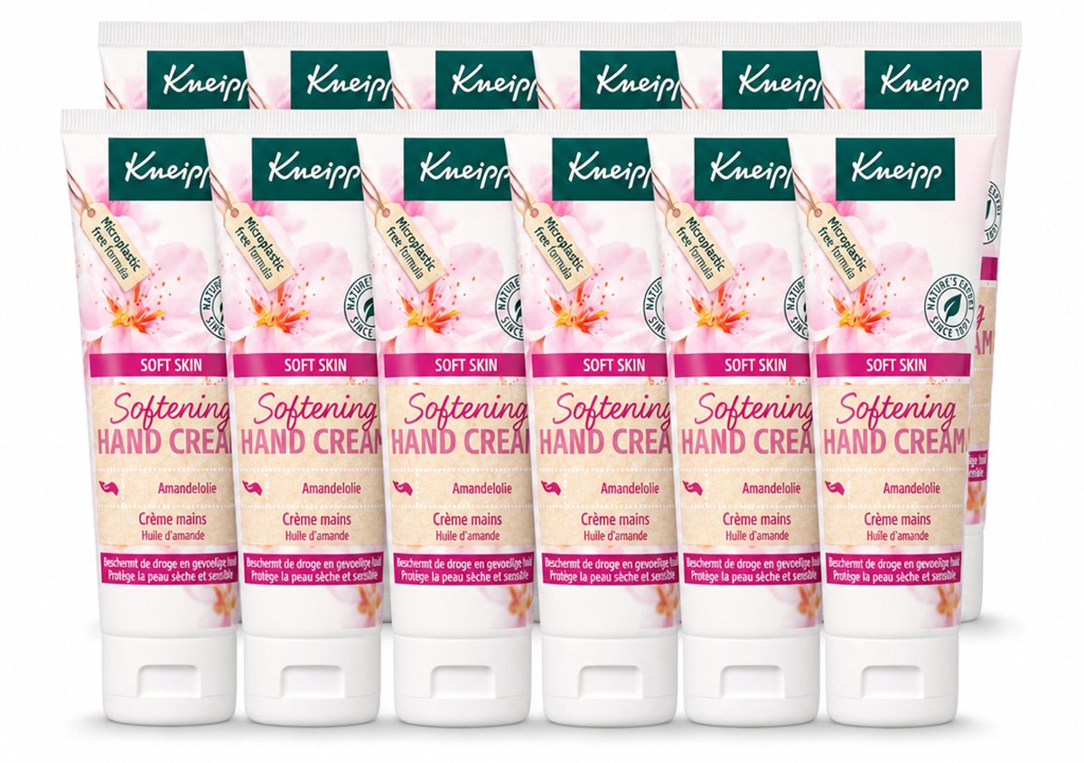 12 x Kneipp - Handcrème - Soft Skin - Amandelbloesem - 75 ml - Voordeelverpakking - 12 stuks