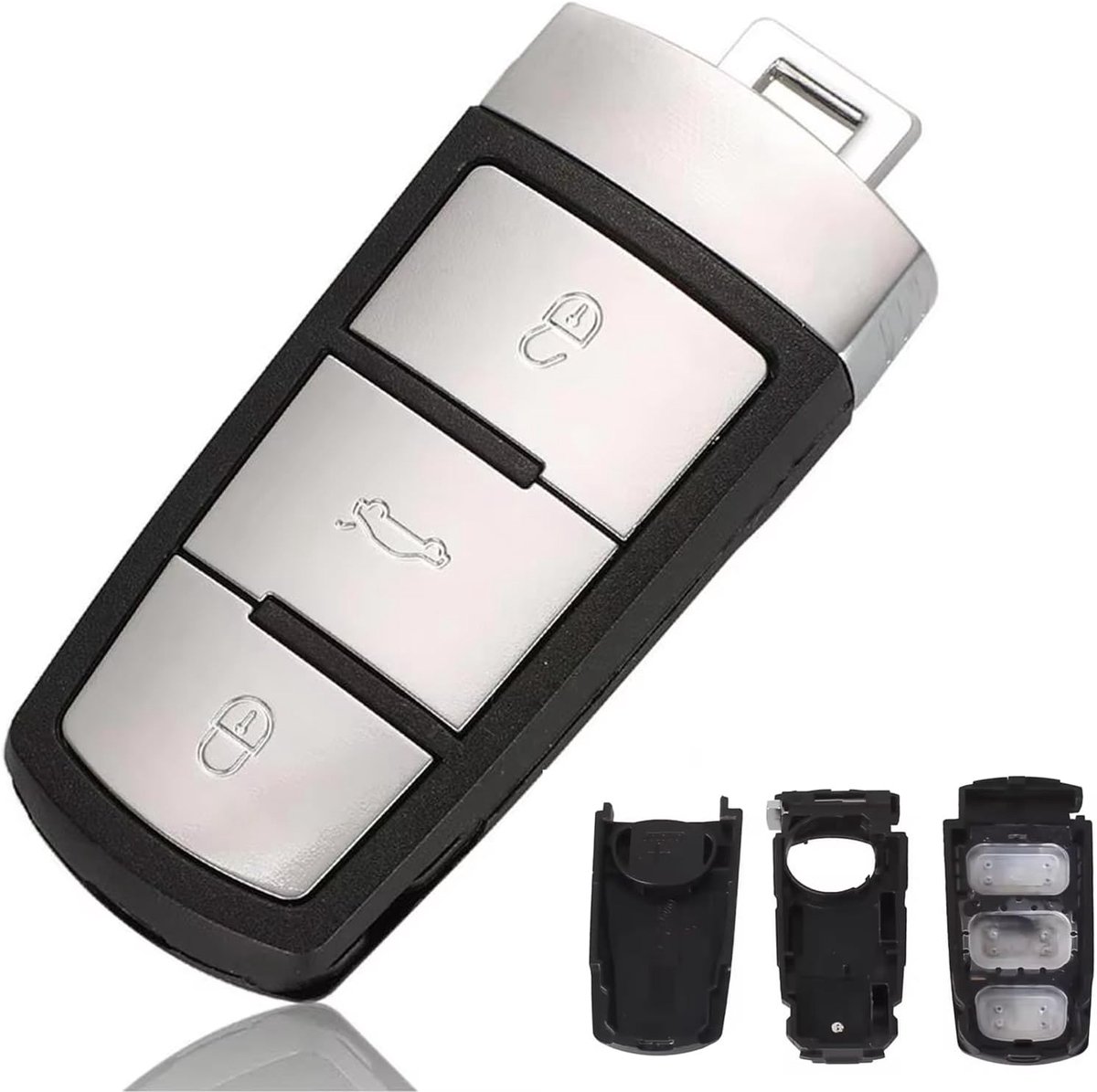 Horse Autosleutelbehuizing, sleutel voor Vw Passat CC B6 B7 B7L 3C R36 Magotan B5 3-knops vervangende afstandsbediening behuizing