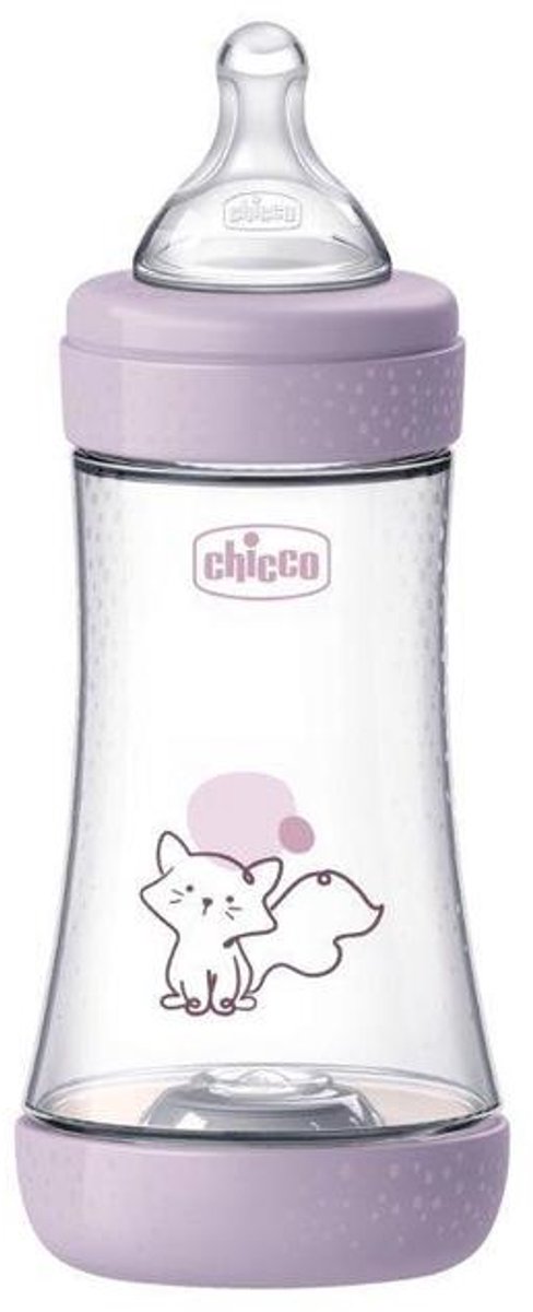 Chicco Perfect5 babyfles 240ml siliconen speen - Anti-koliekfles