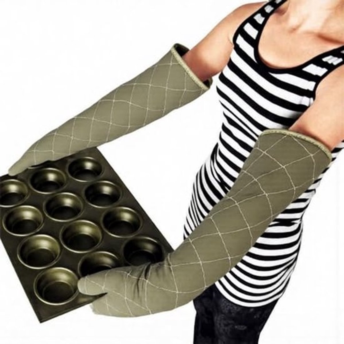 Extra Lange Hittebestendige Ovenschorten - 23 Inch Kookhandschoenen voor Keuken en BBQ