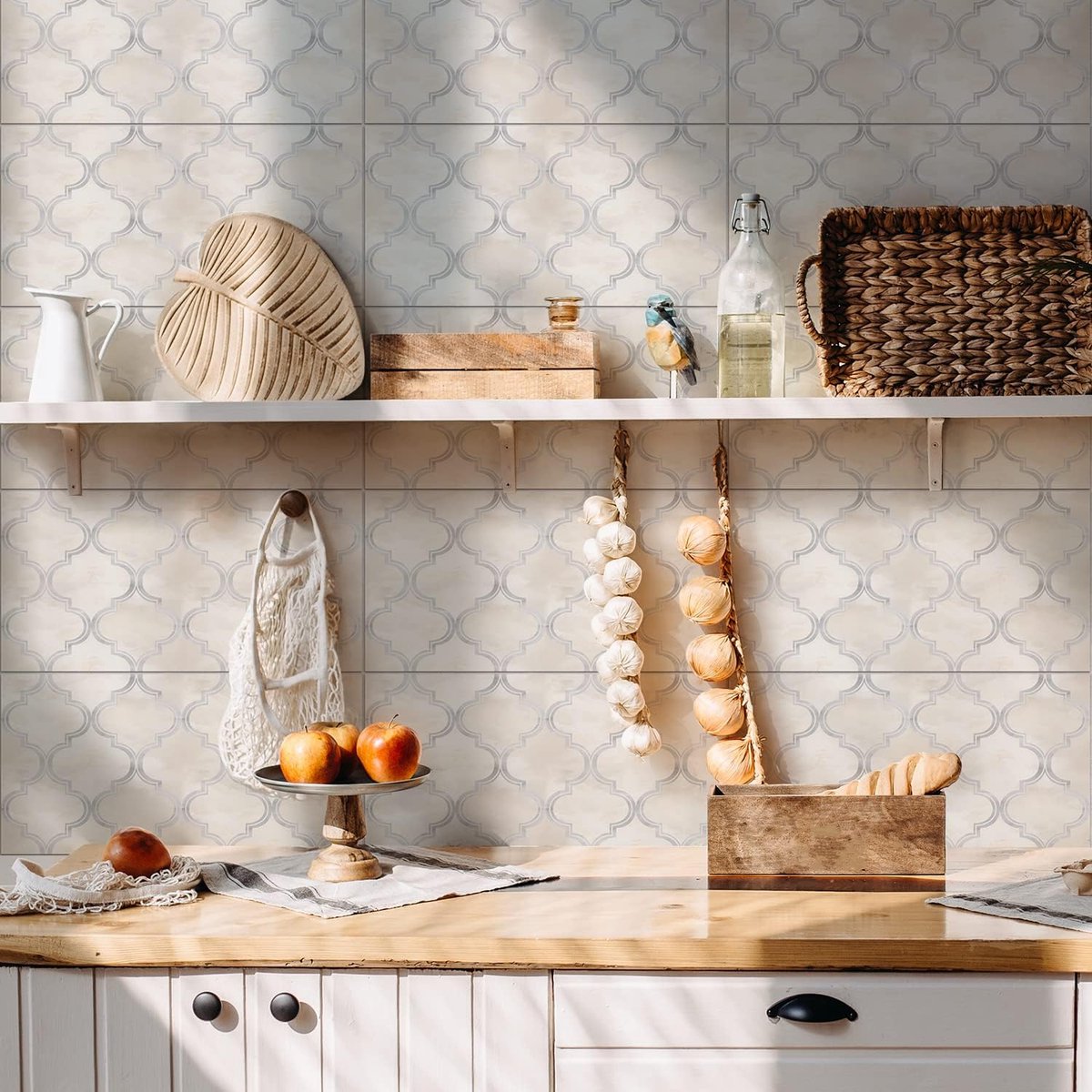 Vinyl vloer of muur tegelsticker, antislip tegel stickers met plakkende achterkant voor keuken, badkamer. Zelfklevende pel-en-plak PVC vloer sticker doe-het-zelf, bruin en grijs marmeren