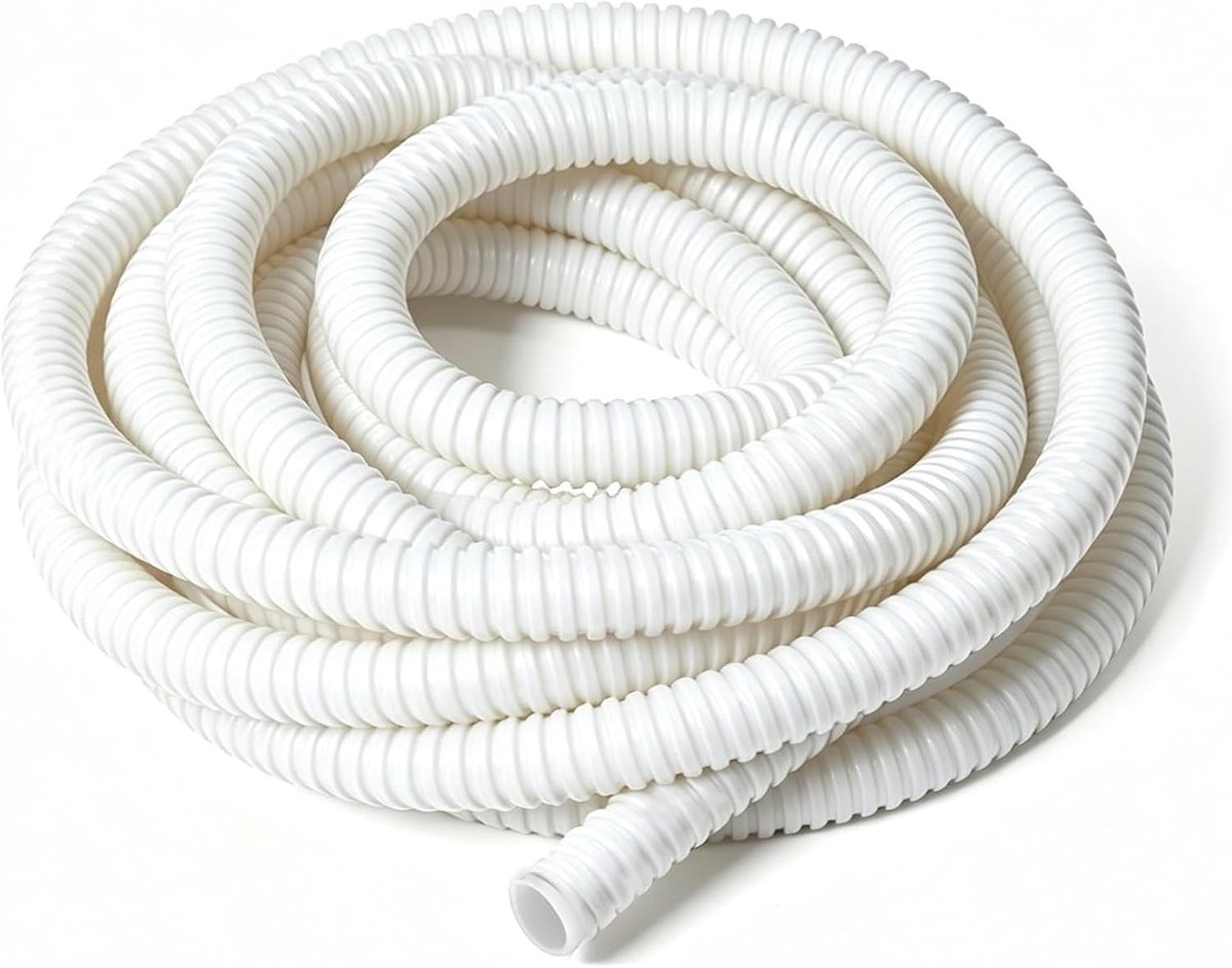 Flexibele PVC Afvoerslang 16 mm x 5 m voor Airconditioning en Wasmachine, UV-bestendig, Verkortbaar, Glad Binnenoppervlak, Ideaal voor Waterafvoer en Ventilatie