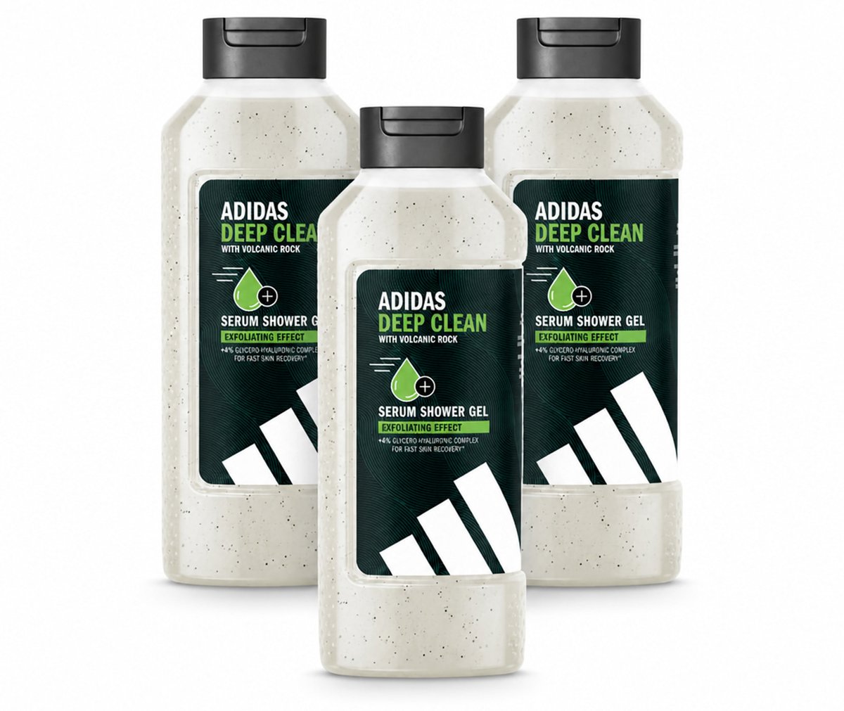 3 x Adidas – Douchegel – Active Skin & Mind Deep Clean – 400 ml - Voordeelverpakking - 3 stuks