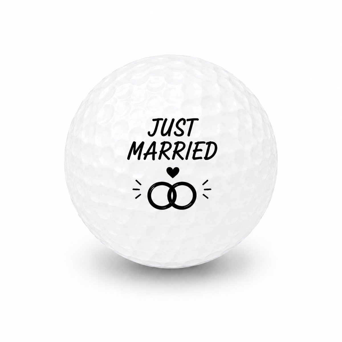 Wilson Golfballen Just Married - Huwelijk Golf Cadeau - 2 stuks - Golfbal met Opdruk