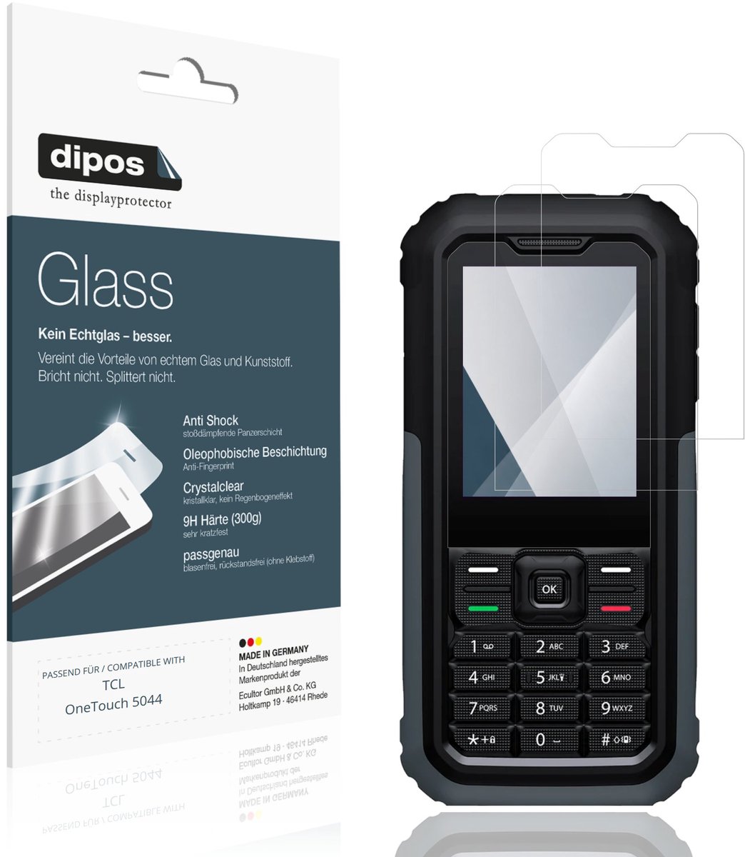 dipos – 2x Pantserfolie geschikt voor TCL OneTouch 5044 | 9H Screenprotector
