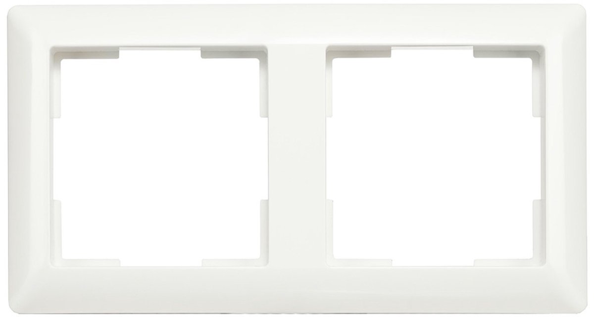 ION Industries - Afdekraam - J1- 2-voudig - verticaal/horizontaal - 153 x 80 x 11 mm - Alpin Wit