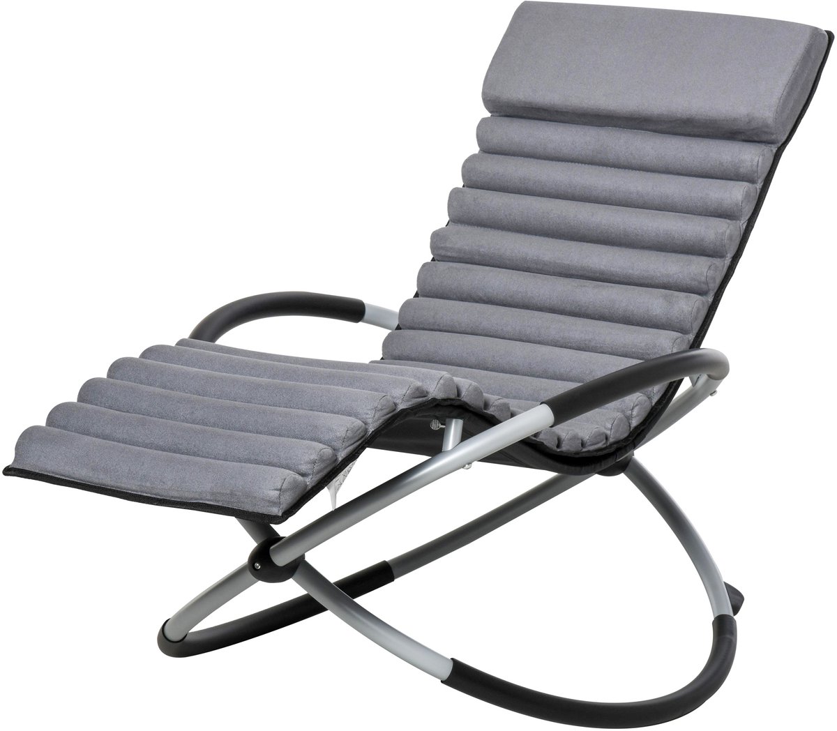 Outsunny schommelstoel - Metaal - 145x74x86cm - Grijs