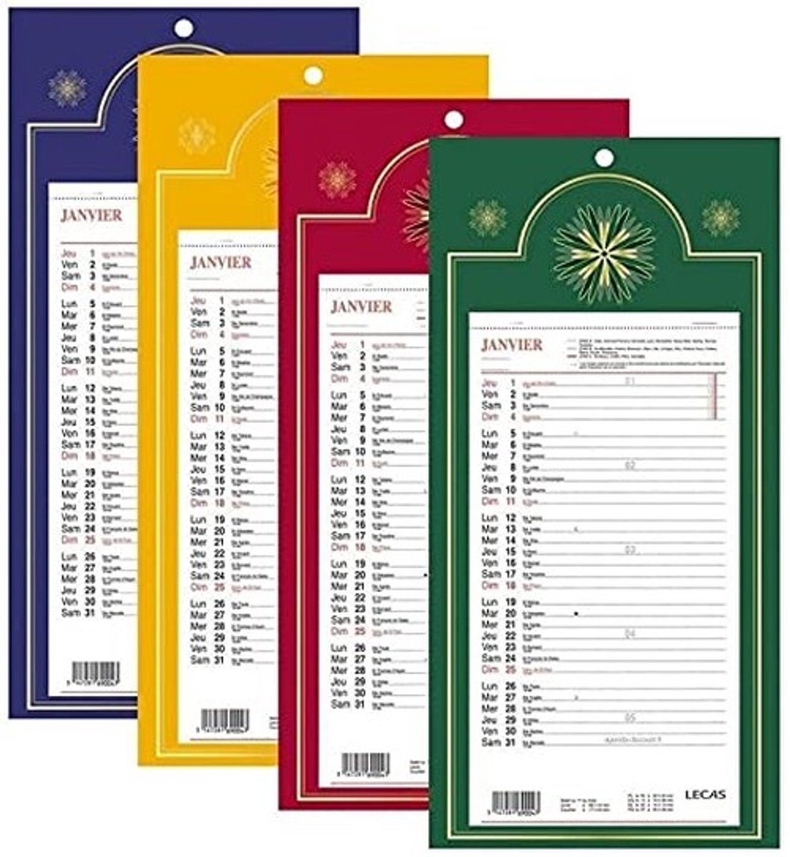 Maandkalender Wandkalender 20 x 41 cm met Klemmen
