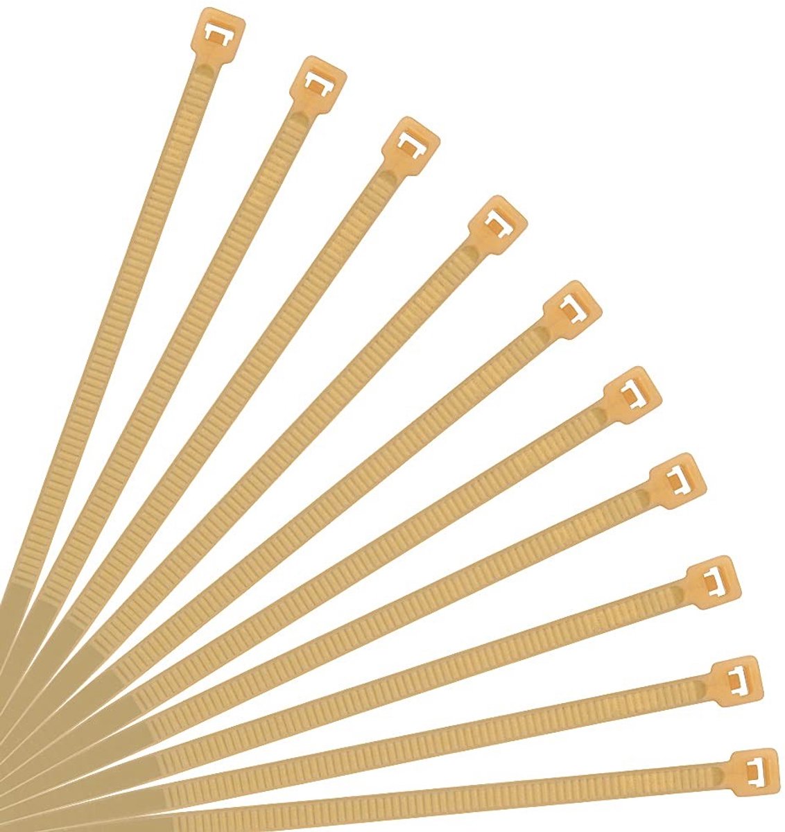 Elzusha - Nylon Kabelbinders - 500 Stuks - 30 cm - Goud