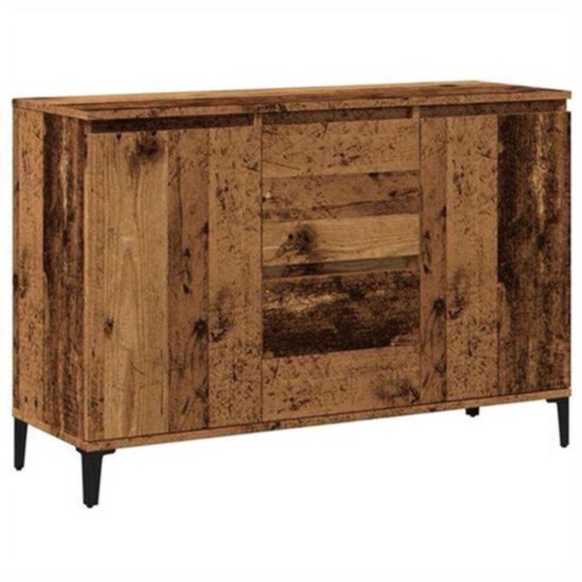Dressoir – Sideboard – Opbergkast – Buffettafel – Commode – Gerecycled Houtlook – Hardhout – 102x35x70 cm – Stijlvol & Duurzaam