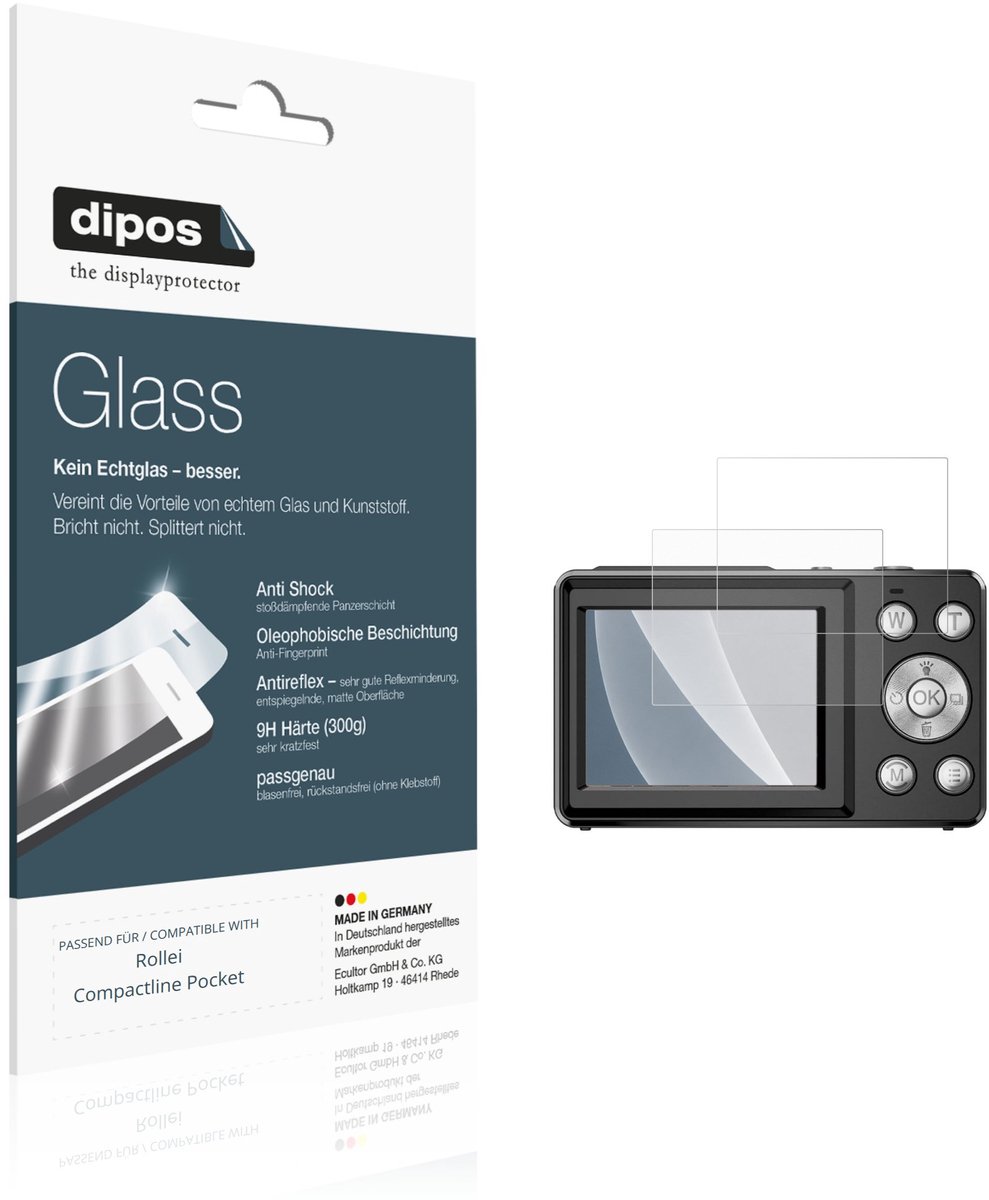 dipos – 2x Matte Pantserfolie geschikt voor Rollei Compactline Pocket | 9H Screenprotector